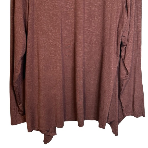 Torrid Brown Super Soft LS Slub Knit Draped Cardigan Plus 2X 18-20 NWT 13587040 - Picture 7 of 12